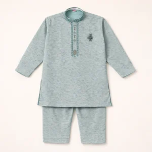 Boys' Mint Green Kurta Pajama Set | Kids' Festive Ethnic Wear