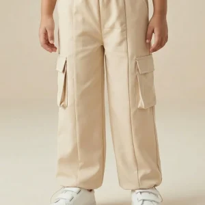 Girls' Soft Beige Cargo Pants – Trendy & Comfortable Adventure Wear