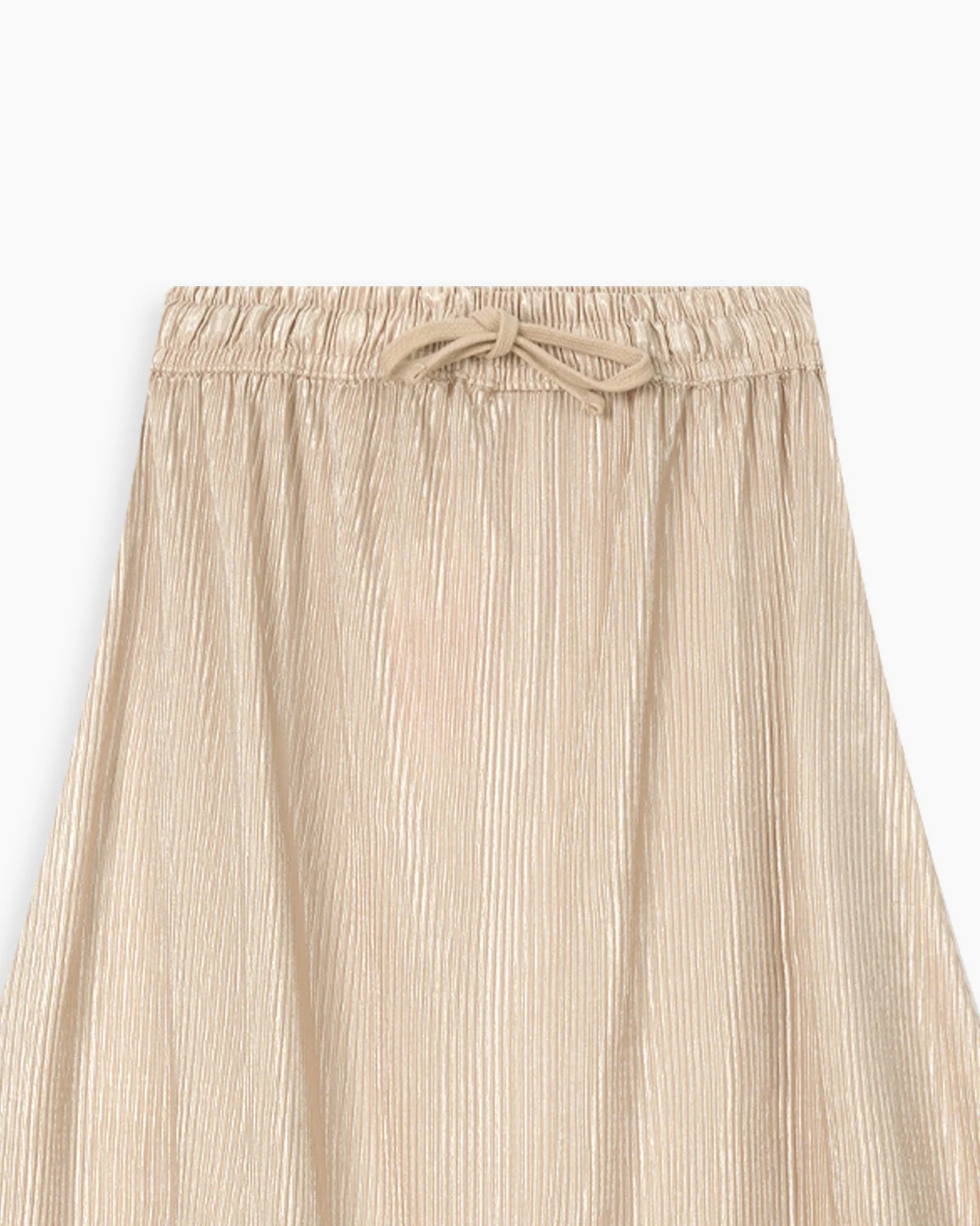 Girls' Elegant Beige Ribbed Skirt – Soft & Flowy Casual Wear - Image 2